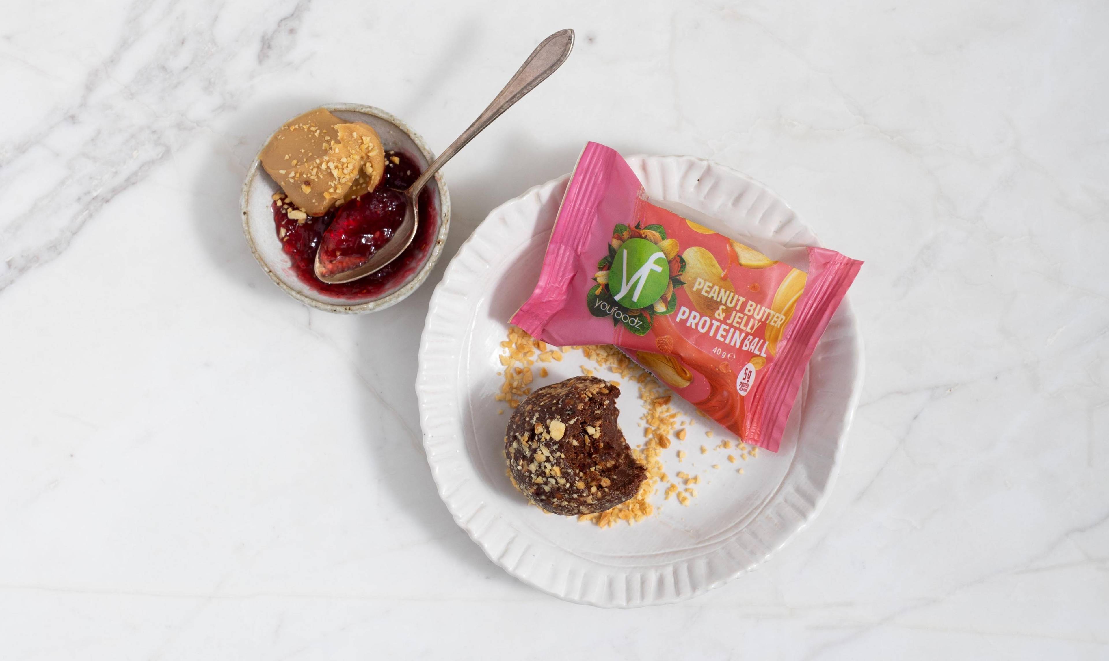 Peanut Butter & Jelly Protein Ball