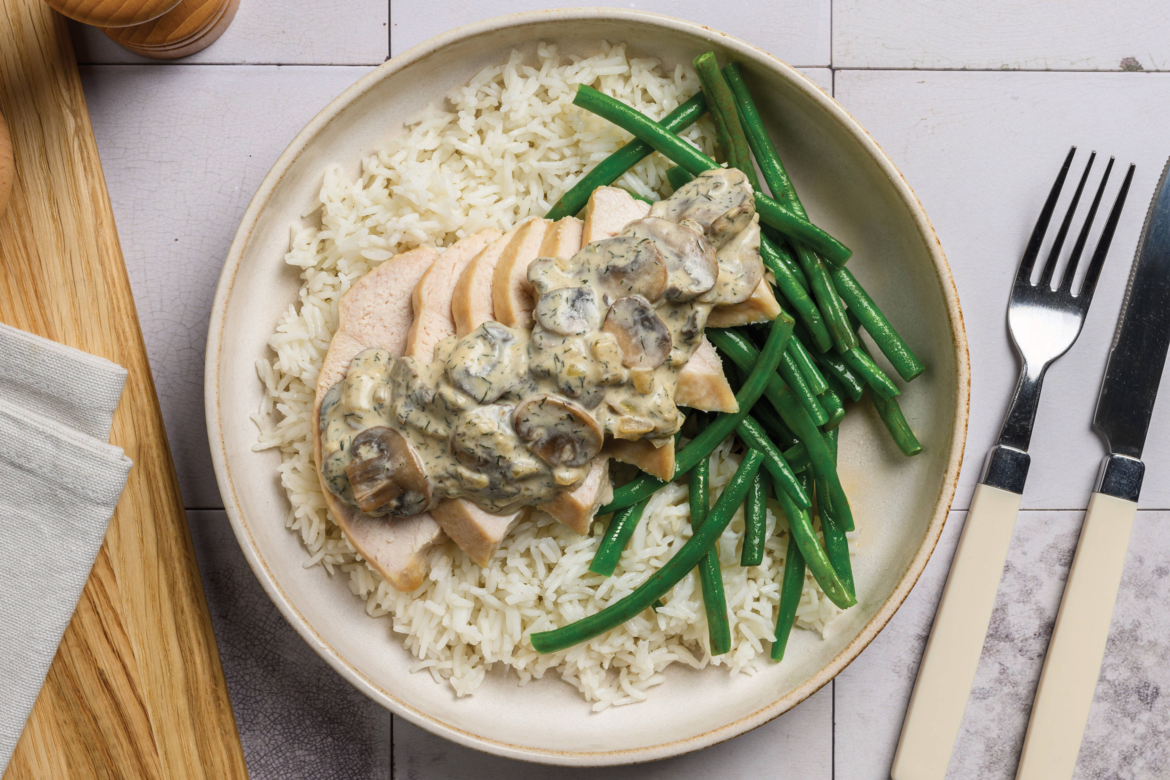 Mushroom Chicken & Rice