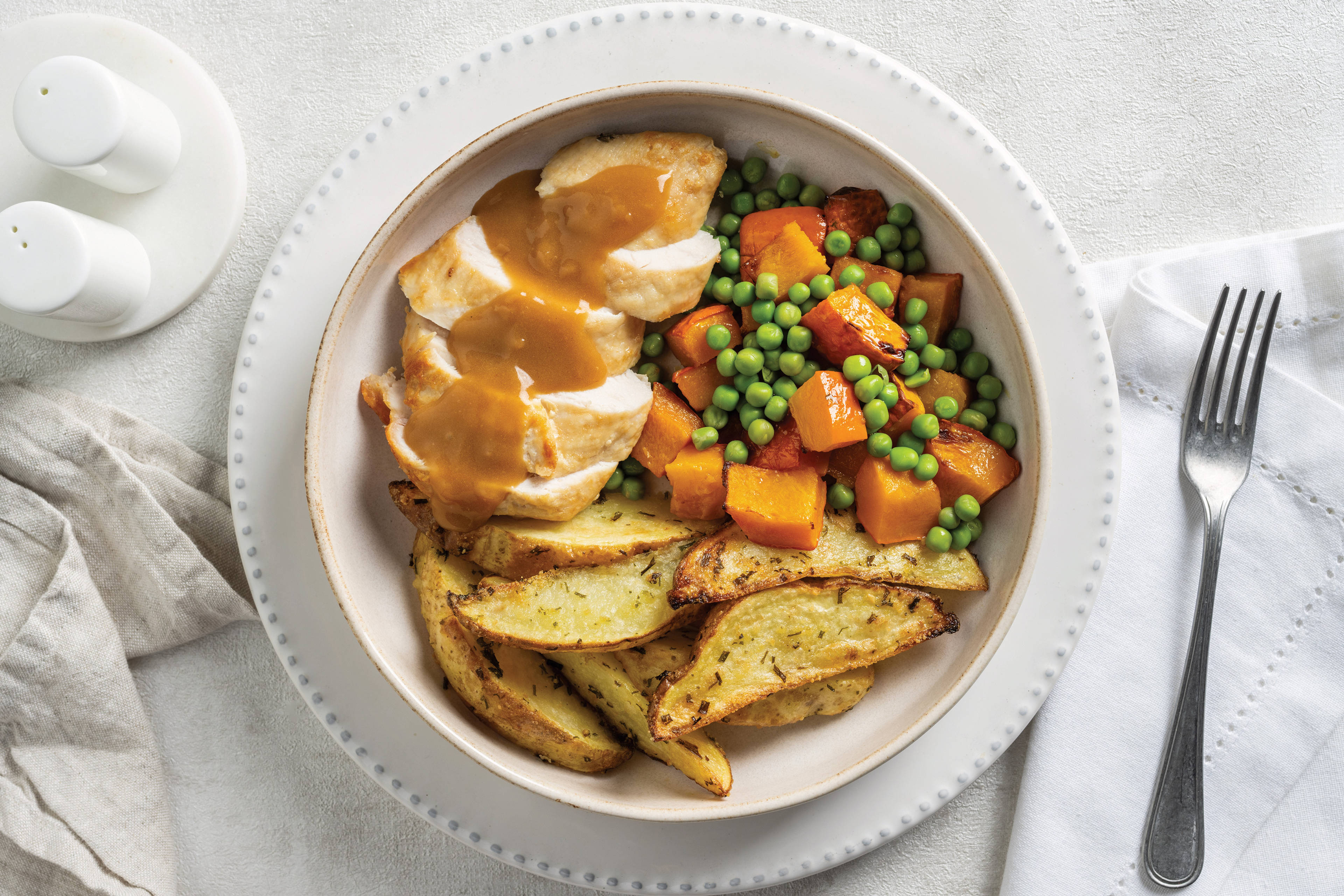 Roast Chicken & Rustic Cut Potatoes