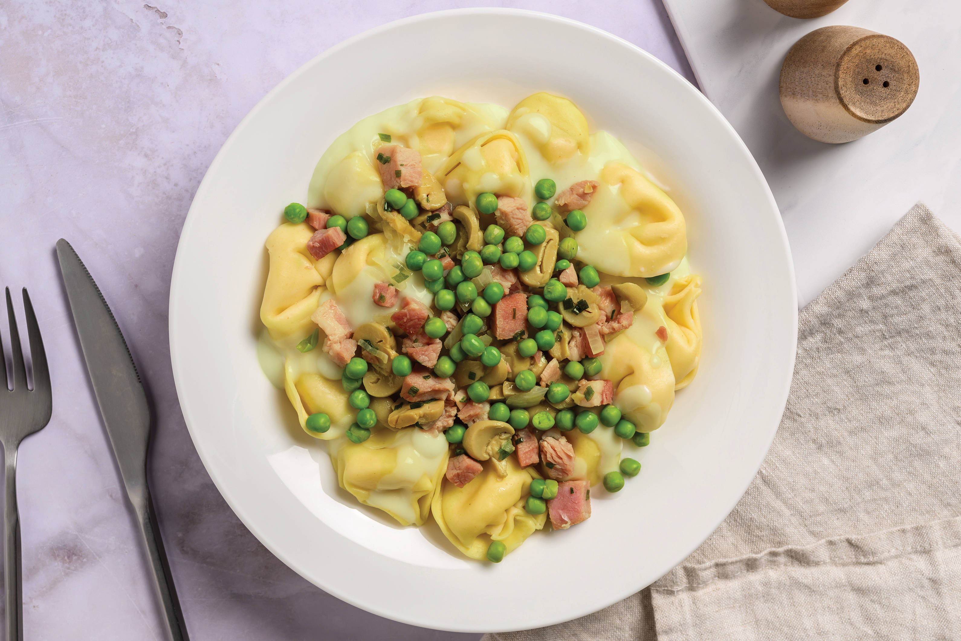 Parmesan Carbonara Tortellini