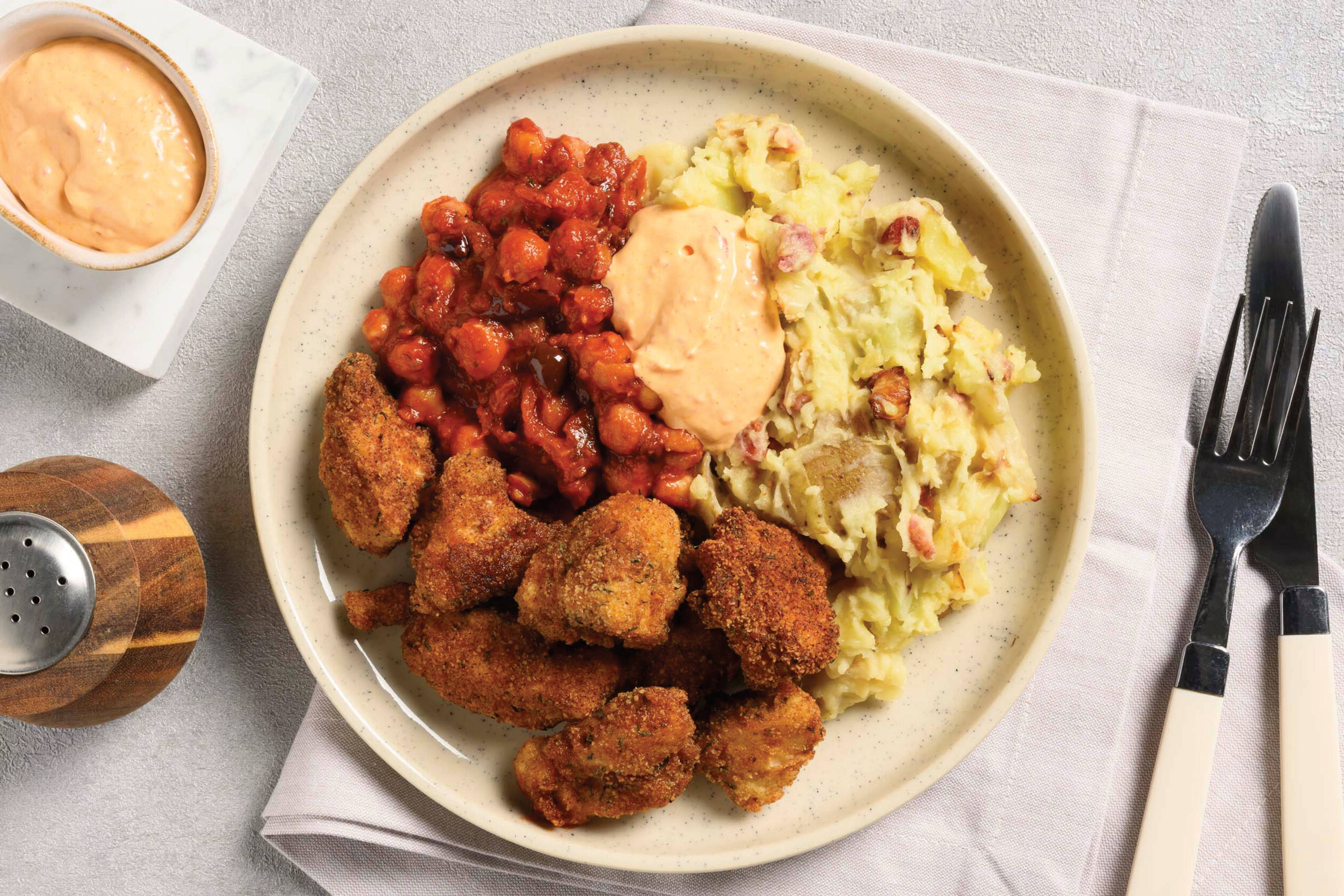 Chicken Bites & Chickpea Salad