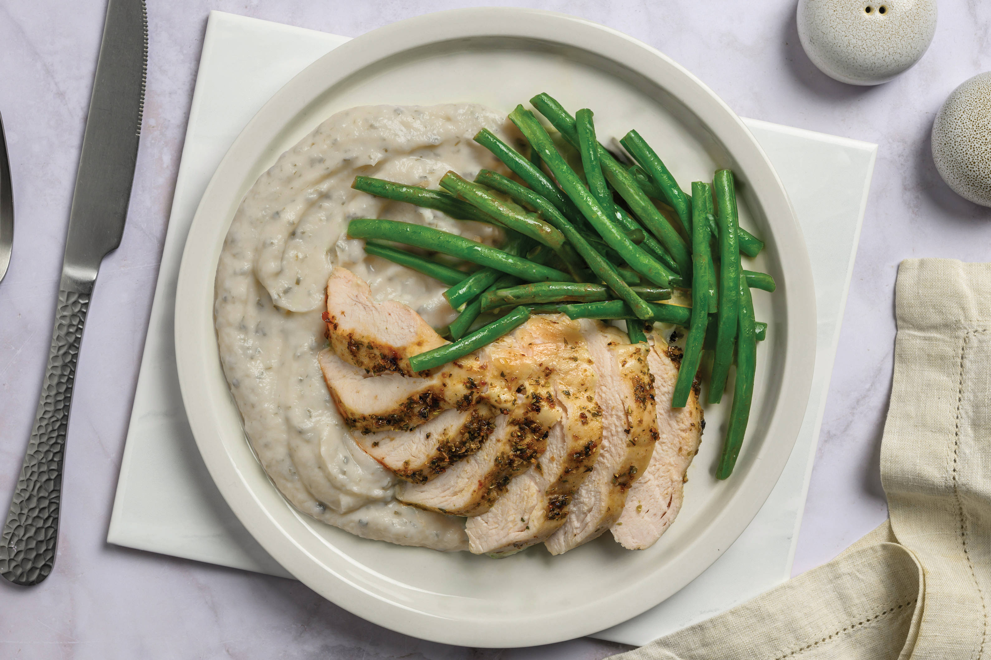 Herbed Chicken & Cauli Mash