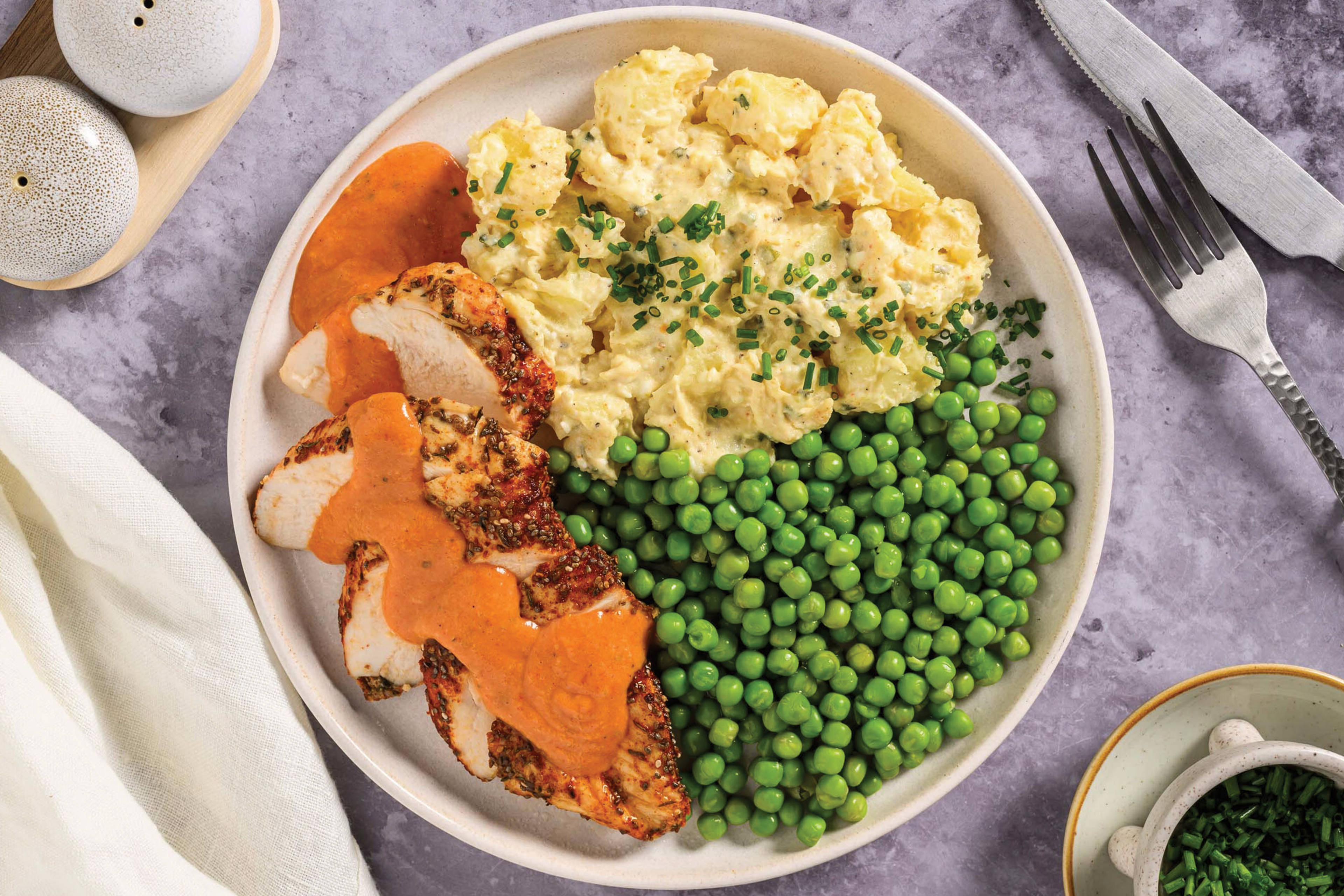 Portuguese Chicken & Feta Potato Salad