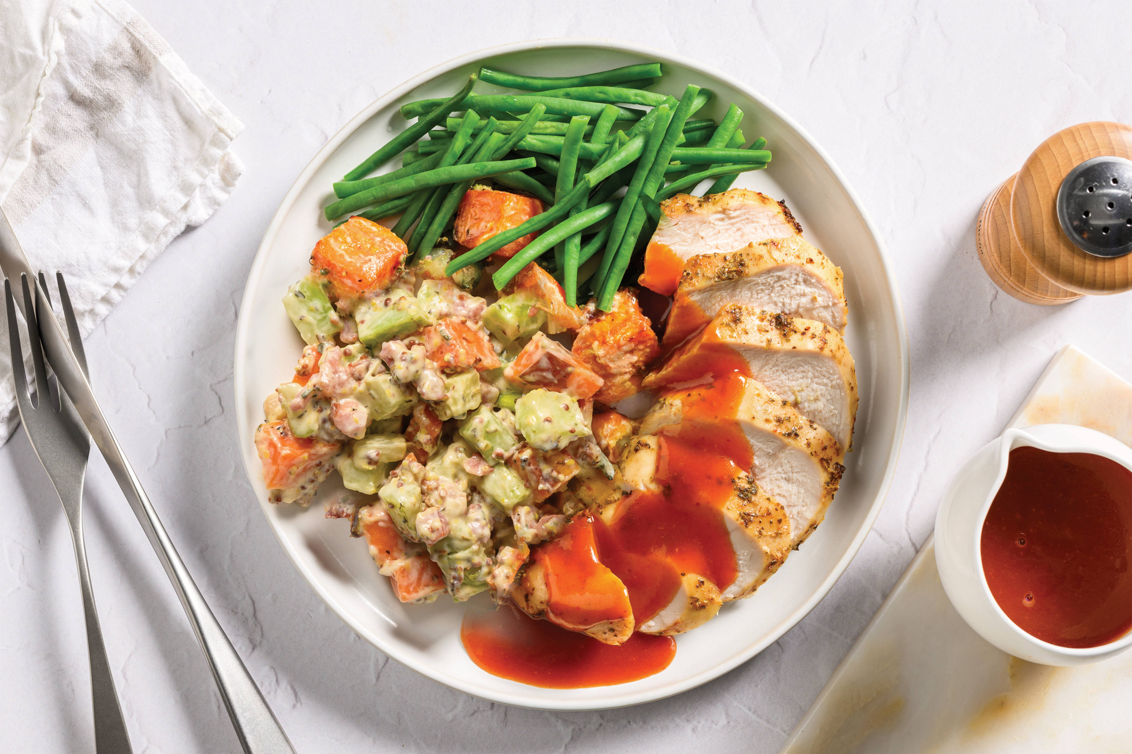 Spicy BBQ Chicken & Green Beans