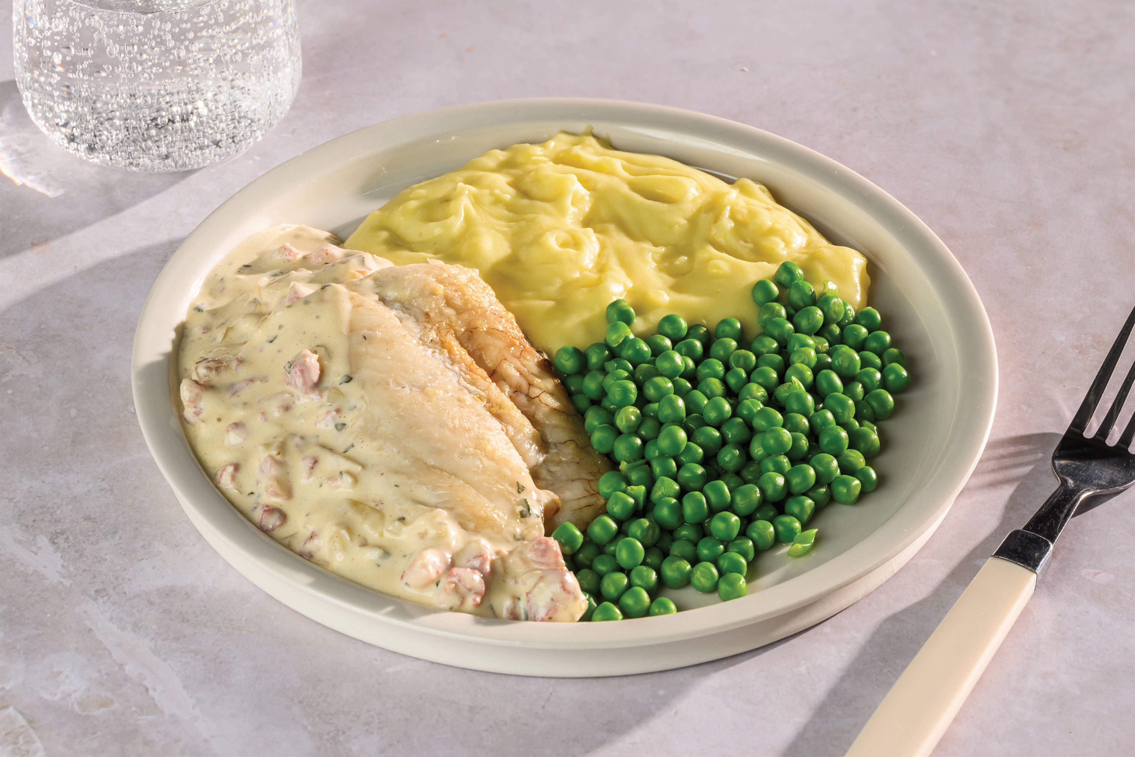 Hake in Parsley Bacon Sauce