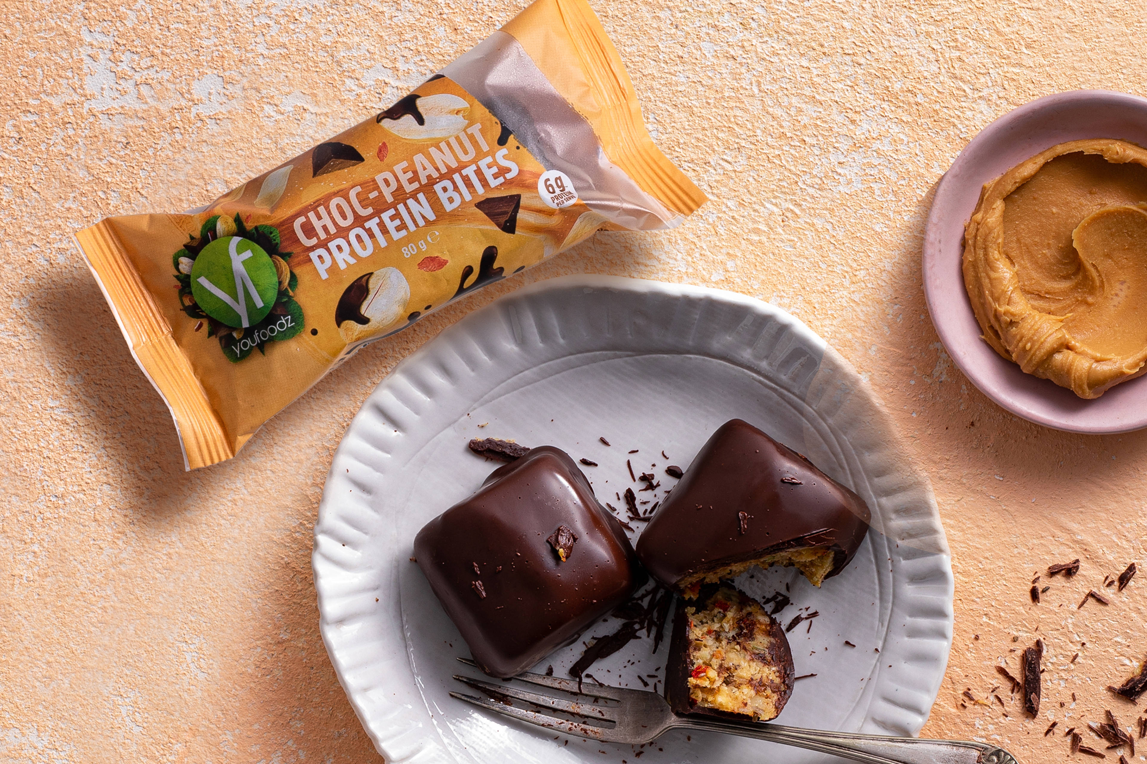 Choc-Peanut Protein Bites