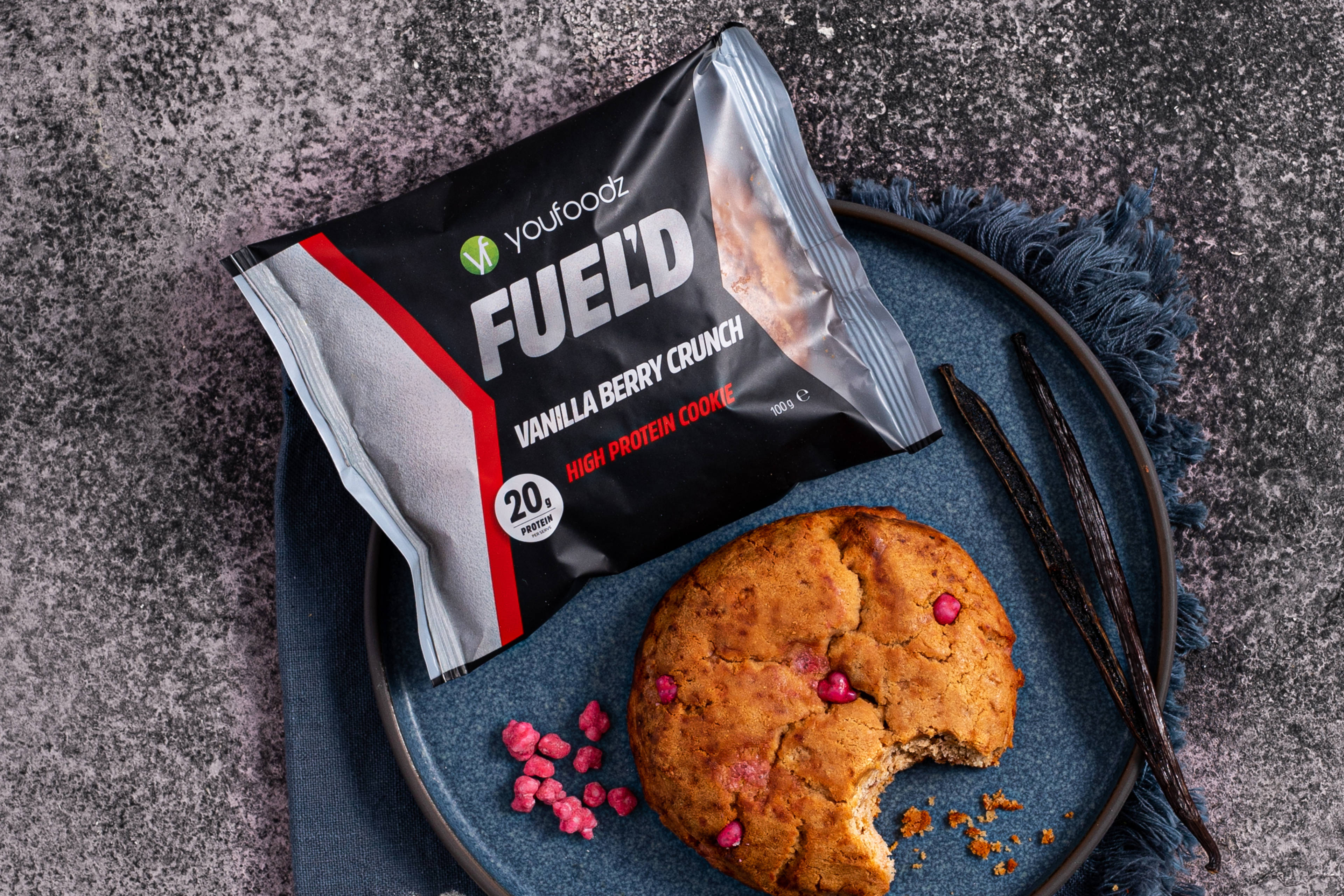 FUEL'D Vanilla Berry Crunch High Protein Cookie